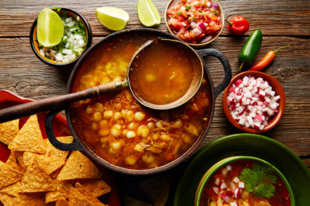 Pozole Recipe Pork and Hominy Soup Image